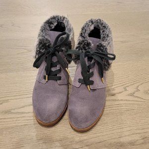 Cole Haan Grand OS Wedge Boots with Fur Trim